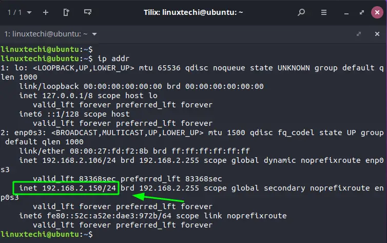 IP-address-confirmation-linux