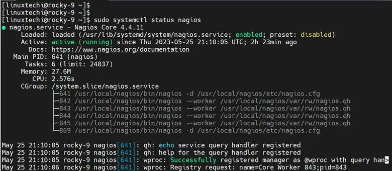 Nagios-Service-Status-RokcyLinux-AlmaLinux