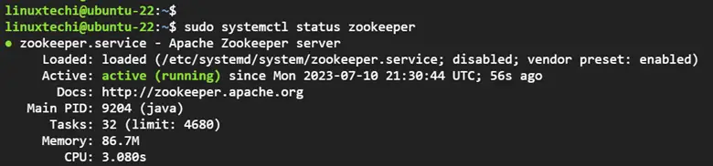 Zookeeper-Service-Status-Ubuntu